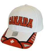 Canada Men&#39;s Small Stars Adjustable Baseball Cap (White/Red) - £11.95 GBP