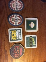 LOT of 5 Vintage  Beer coasters. Courage, Fullers, Bitburger And More - $18.83