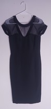 White House Black Market Black Sheath Illusion Dress Women&#39;s Size 4 - $364.18 MXN