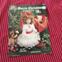 Merrie Christmas 14&quot; Doll Dress Crochet Pattern  - - £4.20 GBP