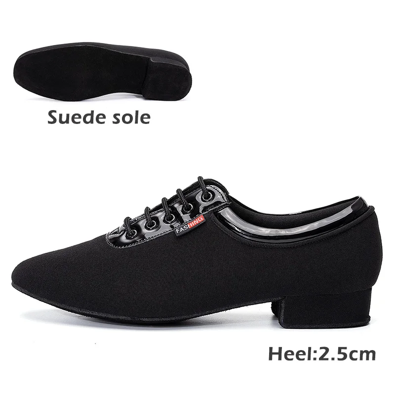 Mens Dance Shoes For Latin Low Heel 2.5CM Standard Ballroom Dancing Shoes For Ma - £151.31 GBP