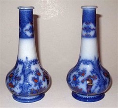 Early C19th Pair PRATTWARE Beautiful Decorated &amp; Glazed Soy Sauce Bottles  - £171.39 GBP