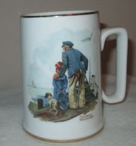 Norman Rockwell Looking Out to Sea  Porcelain Tankard Mug Cup - £5.25 GBP