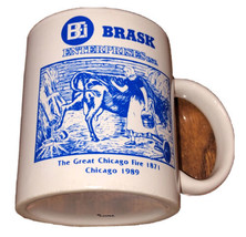 1989 Brask Enterprises The Great Chicago Fire 1871 Mug Vintage 12 Oz - £10.88 GBP