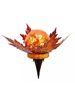 5ft Garland LED Lighted Velvet Pumpkin &amp; Leaves Thanksgiving Harvest - $104.89