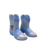 Toddler Girls Stitch Cowboy Boots Size 10 11 or 12 Faux Leather Angel Di... - $28.95