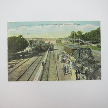 Postcard GR&amp;I Northland Limited &amp; Suburban Trains Petoskey Michigan Anti... - £7.98 GBP