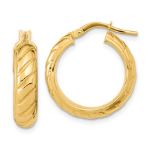 14k Polished Fancy Hoops TF1074 - $315.72