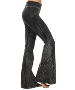 T Party Women&#39;s Embellished Flare Leg Mineral Wash Yoga Pants (Small, Bl... - $780.62 MXN