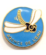 France Water Agence de l’Eau Dragonfly Enamel Pin Ecology Insect Environ... - $12.99