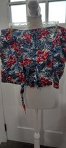 Richards Women Linen Belted Floral Shorts Size Large - £15.65 GBP