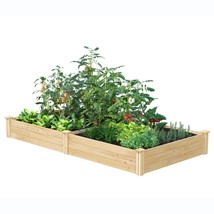 Cedar 4ft x 8ft x 10.5in Raised Garden Bed - Made in USA - £183.80 GBP