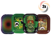 2x Trays Kill Your Culture Small Metal Rolling Trays | Variety Mix &amp; Match - £18.61 GBP