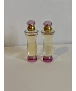 (2) VERSACE Woman Eau De Parfum MINI (5ml/.16 fl oz) splash SET Rare Gla... - $41.90