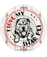 I Love My Shar Pei Novelty Circle Coaster Set of 4 - $27.09 CAD