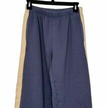 Edikted Sweatpants Women&#39;s Saturn Oversized Pants Small Blue Tan Elastic... - $16.88