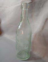 Somerville NJ Blob Top Soda Bottle 1890s WH Cawley Slug Plate Green EX 9... - £11.81 GBP