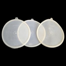 Lot 3 Vtg Tupperware Original Replacement Lid Seal Round 229 Sheer Clear... - £14.65 GBP
