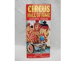 Circus Hall Of Fame Sarasota Florida Brochure Pamphlet - $25.73