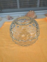 Vintage Homco Clear Glass Two Piece Cubist Style Fairy Lamp 1970&#39;s - $14.85