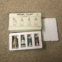 VTG Dept 56 Heritage Village Collection Shopkeepers Set of 4 Accessories w/ Box - £10.18 GBP