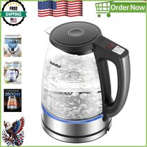 Premium 1.7L Electric Glass Kettle - 304 Stainless Steel &amp; Boil-Dry Prot... - $1,033.75 MXN