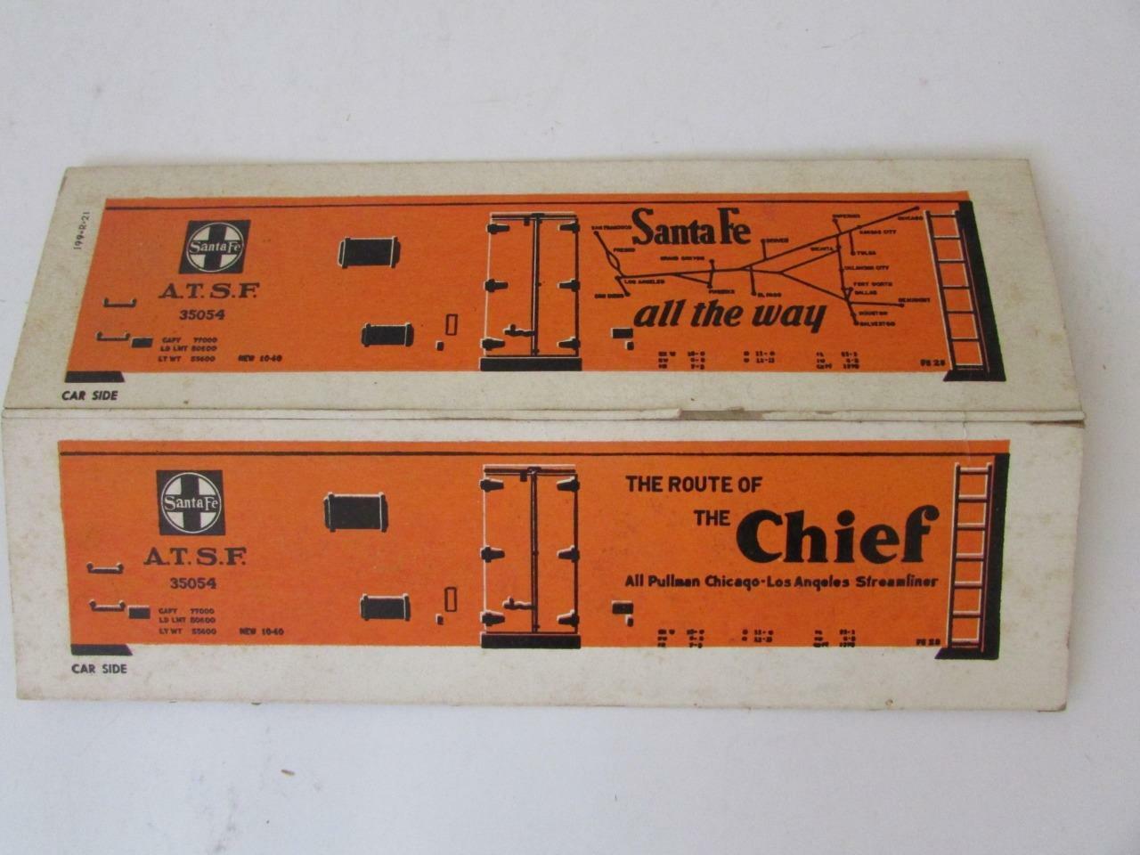 HO FREIGHT CAR SIDES CARDSTOCK FOR KITS PAIR SANTA FE THE CHIEF ATSF 250... - $3.29