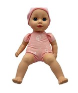 Zapf Creation Baby Doll Blue Eyes Open Close Soft Body Bald 14&quot; with Cap - $21.26