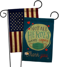 Thank You All Heroes - Impressions Decorative USA Vintage Applique Garden Flags  - £24.37 GBP
