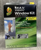 Duck Max Strength 5 Window Kit Heavy Duty Insulating Film 62&quot; x 210&quot; 1.5... - $15.83
