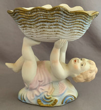 Rare Lefton Cherub Holding Bowl With Hands and Feet #436 - $27.50