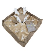 11&quot; Levtex Baby Deer Lovey Plush Security Blanket Buck Antlers Reindeer ... - £18.29 GBP