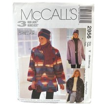 McCalls Sewing Pattern 2956 Coat Jacket Hat Scarf Mittens Womens Size S-L - $9.89