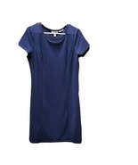 Dana Buchman Women&#39;s MEDIUM Dress Travel Anywhere Short Sleeve Knit Blue - £13.55 GBP