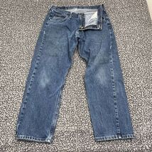 Vintage Wrangler Jeans Men 34x30 Blue Faded Straight Denim Pants Pocket ... - €16,19 EUR
