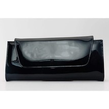 The Ege Black Patent Leather Clutch image 4