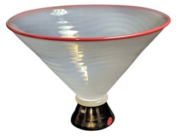 WRC Transjo Swedish Modern Art Glass footed bowl - $49.50
