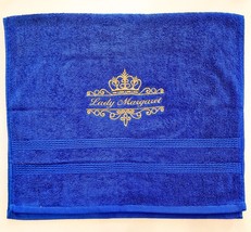 Personalised  Embroidered towels Name  Gift 100% Royal Egyptian Cotton - £8.95 GBP+