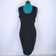 Joseph Ribkoff Black Textured Sleeveless Pencil Dress - Size Large - £56.61 GBP