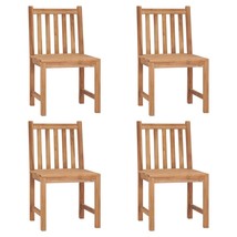 Garden Chairs 4 pcs Solid Teak Wood - £241.37 GBP