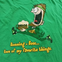 Gildan Heavy Cotton SHAMROCK BEER RUN 5K Men's Green Cotton Graphic T-Shirt XL image 6
