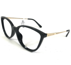 Michael Kors Eyeglasses Frames MK 4086U 3005 Black Gold Cat Eye 52-17-140 - $55.97