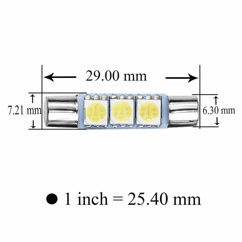 Car LED Dome Festoon Lights Indicator Bulb Reading Map License Plate Lamp - £11.59 GBP