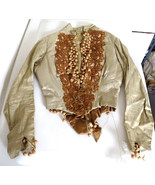 Antique Circa 1885 Women&#39;s Silk Jacket Lined Blouse Top - £144.97 GBP