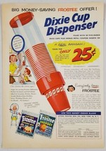 1954 Print Ad Lipton Frostee Mix Dixie Cup Dispenser Offer New York,NY - £11.98 GBP