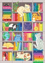 Cobble Hill 1000 Piece Puzzle - Rainbow Cat Quilt - Sample Poster Included - $31.99