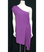 Haute Hippie Purple Sleeveless One Shoulder Shift Dress Small Asymmetric... - $39.55