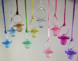 2-1/2&quot; Fancy Pacifier Necklaces &quot; Don&#39;t Say Baby&quot; Baby Shower Game U-Pic... - £11.68 GBP+