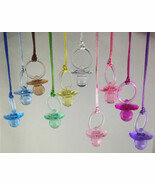 2-1/2&quot; Fancy Pacifier Necklaces &quot; Don&#39;t Say Baby&quot; Baby Shower Game U-Pic... - $15.64+