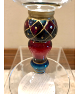Pier 1 Imports Set 4 Hand Painted Wine Glasses Festive Colorful Vintage ... - $75.00